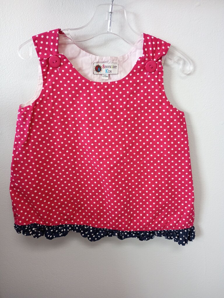Smockadot Kids Pink Polka Dot Dress