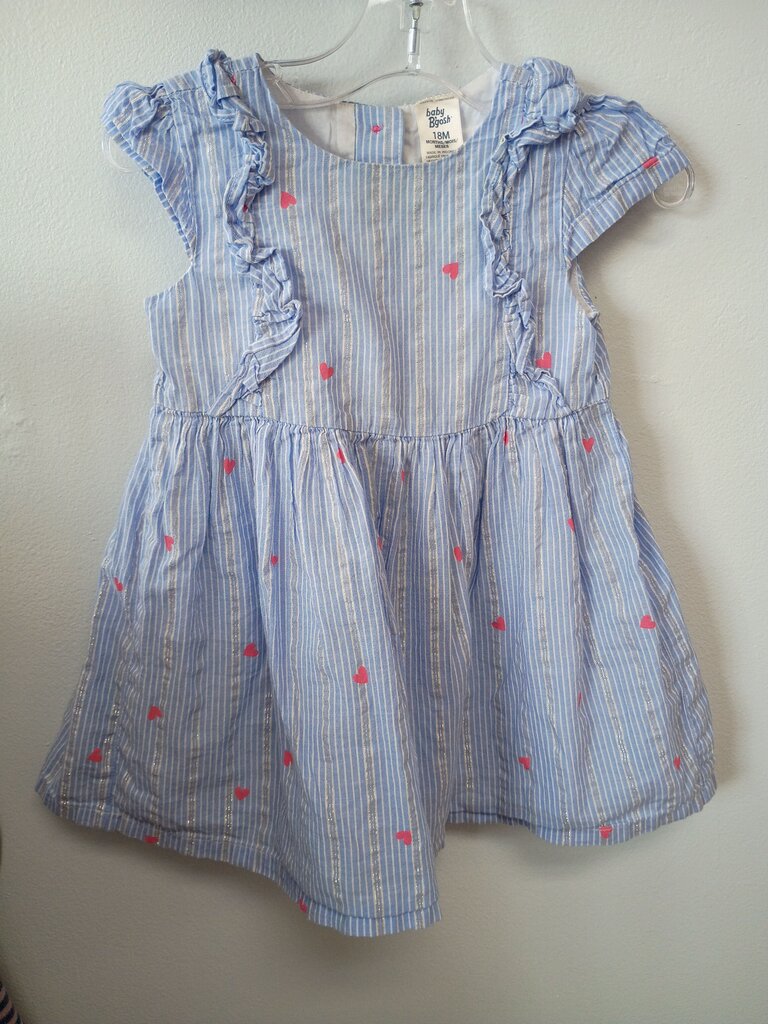Baby B'gosh Girls' Striped Dress with Hearts