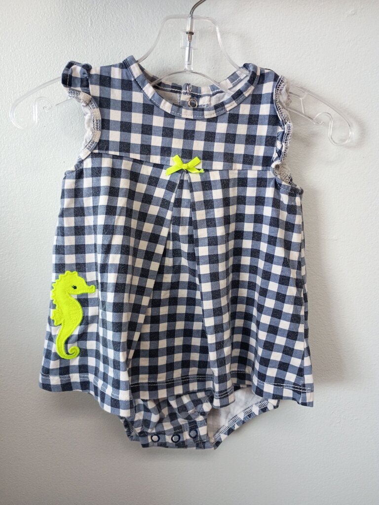 Child of Mine by Carter's Navy Gingham Sleeveless Dress