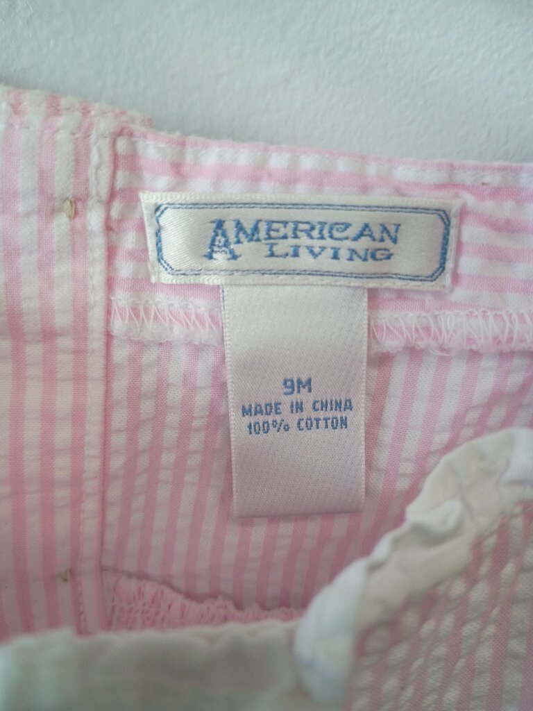 American Living Pink Gingham Baby Dress