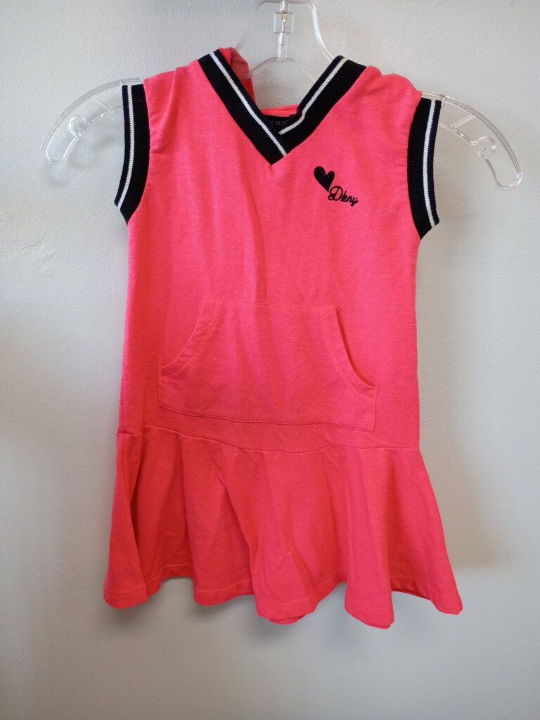 DKNY Girls Pink Hooded Dress