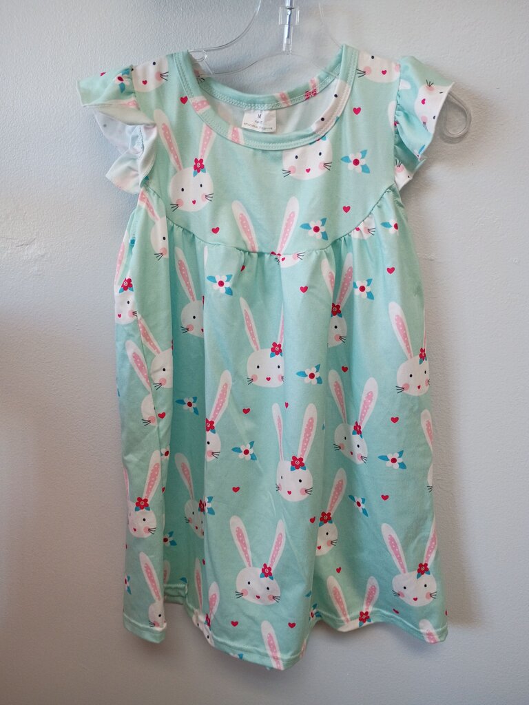 Mint Green Bunny Print Dress