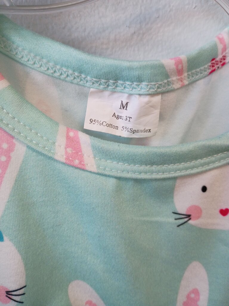 Mint Green Bunny Print Dress