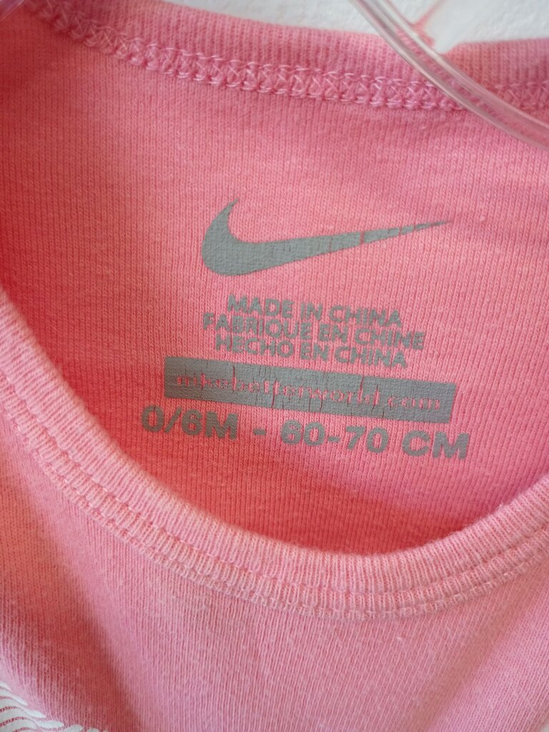 Nike Pink Baby Onesie - Crawl Walk Run