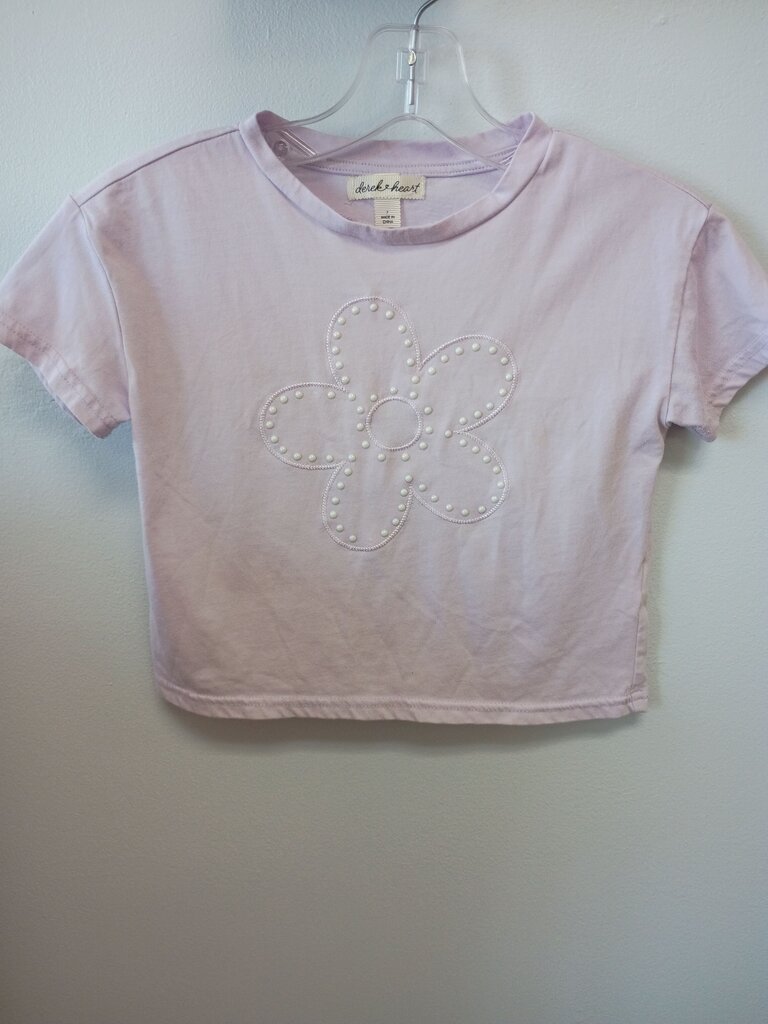 Derek Heart Purple Flower Graphic T-Shirt