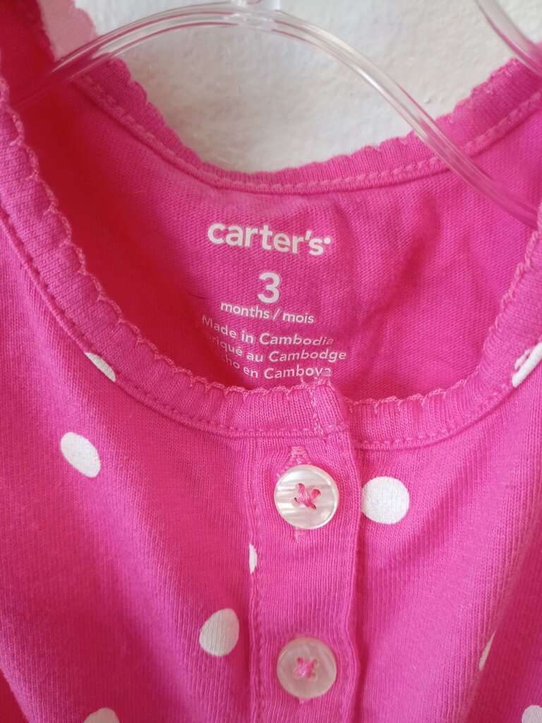 Carter's Pink Polka Dot Top with Butterfly