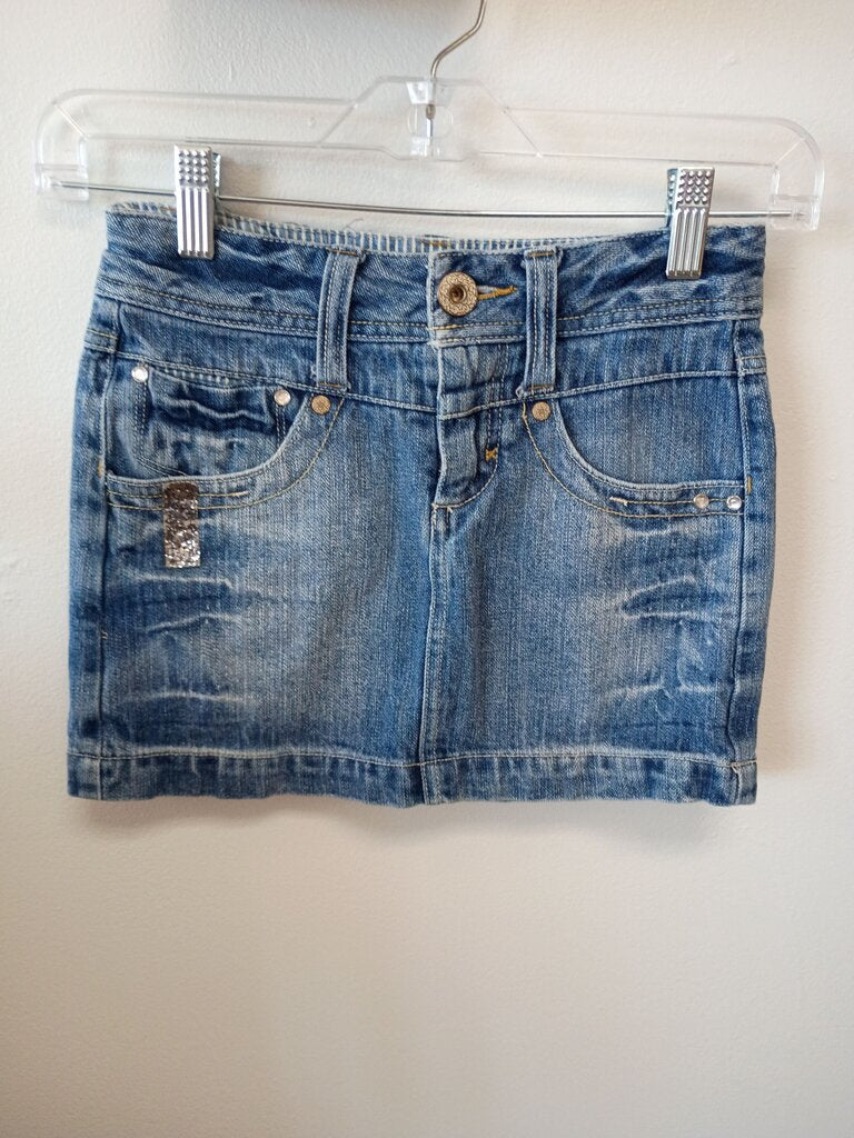 Xhiliration Girls Denim Skirt