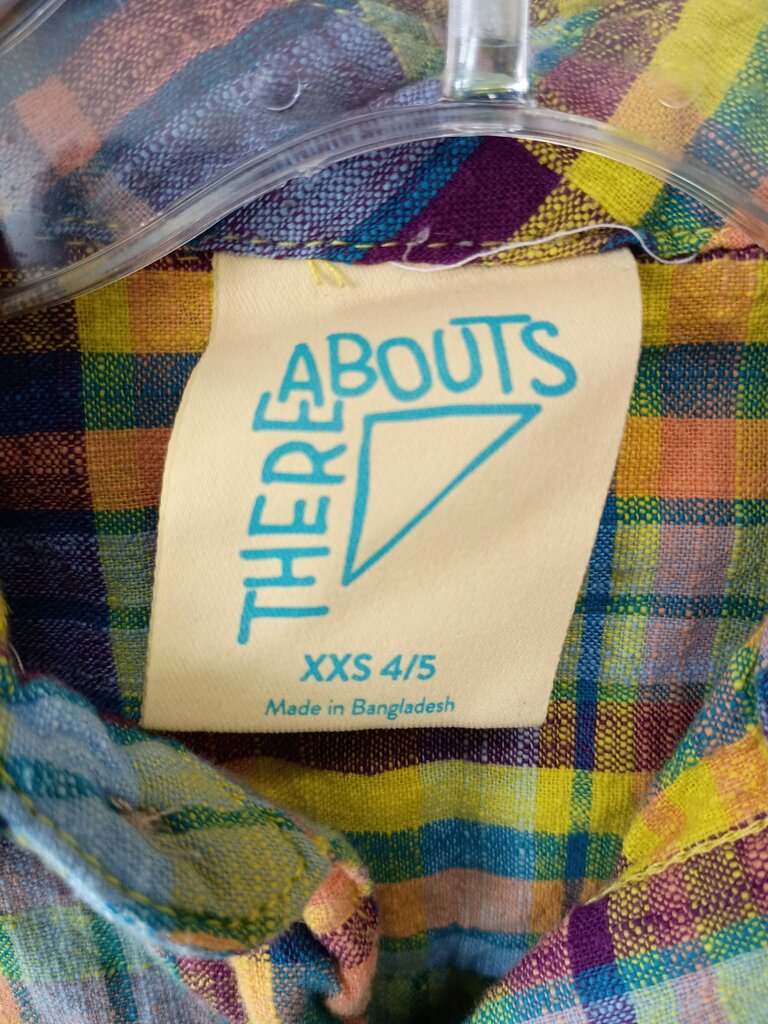 Thereabout Boys Multicolor Plaid Short Sleeve Button-Up Shirt