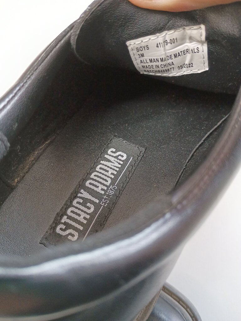 Stacy Adams Boys Black Dress Shoes