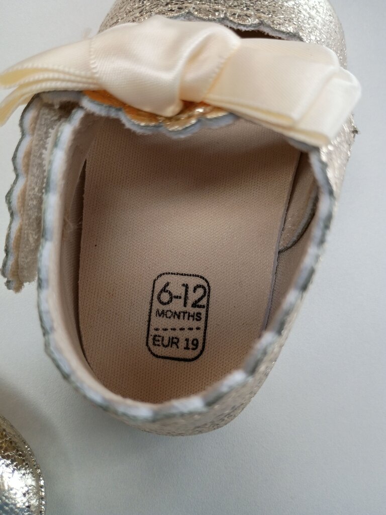 Gold Baby Shoes with Bow