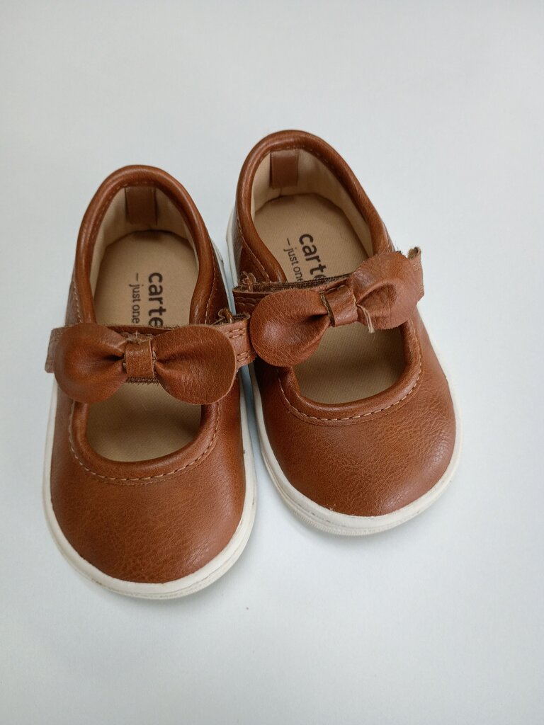 Girls' Brown Bow Detail Flat Shoes Size 4