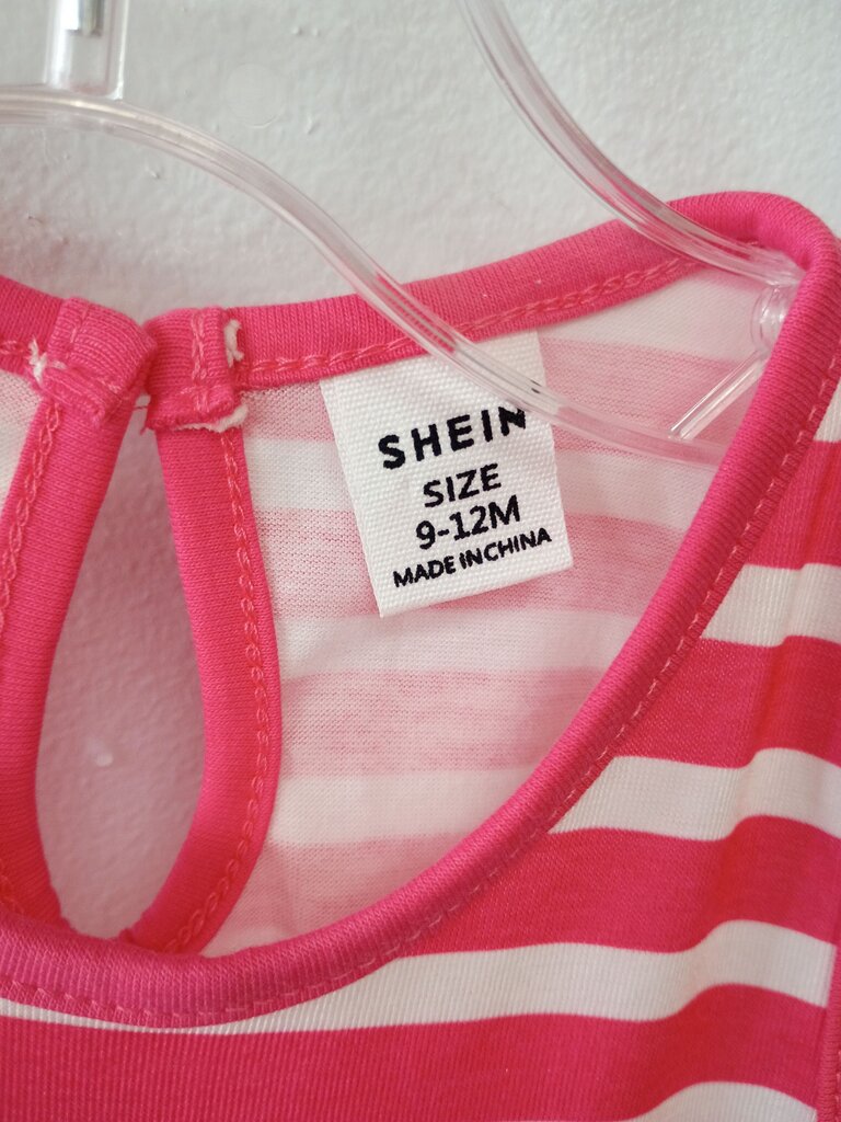 SHEIN Watermelon Print Striped Tank Dress