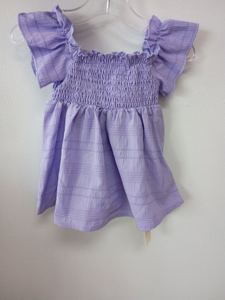 SHEIN Purple Smocked Baby Dress