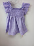 SHEIN Purple Smocked Baby Dress