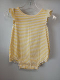Okie Dokie Yellow Striped Romper