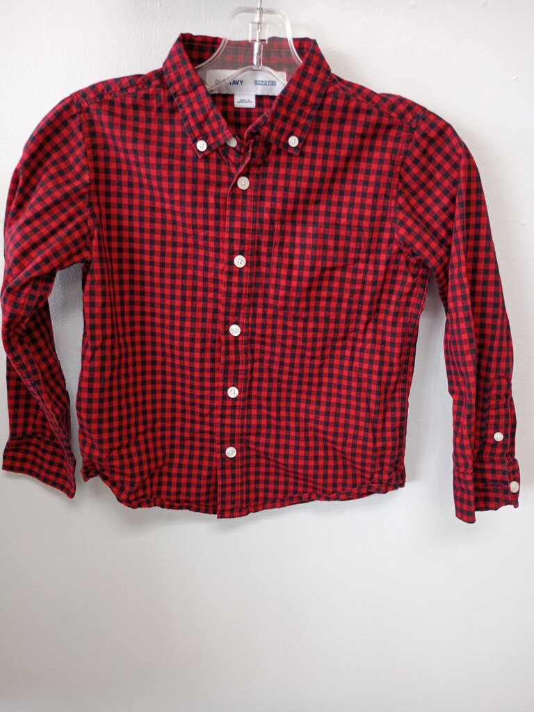 Old Navy Red and Black Checkered Shirt