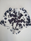 Black and White Cow Print Shorts