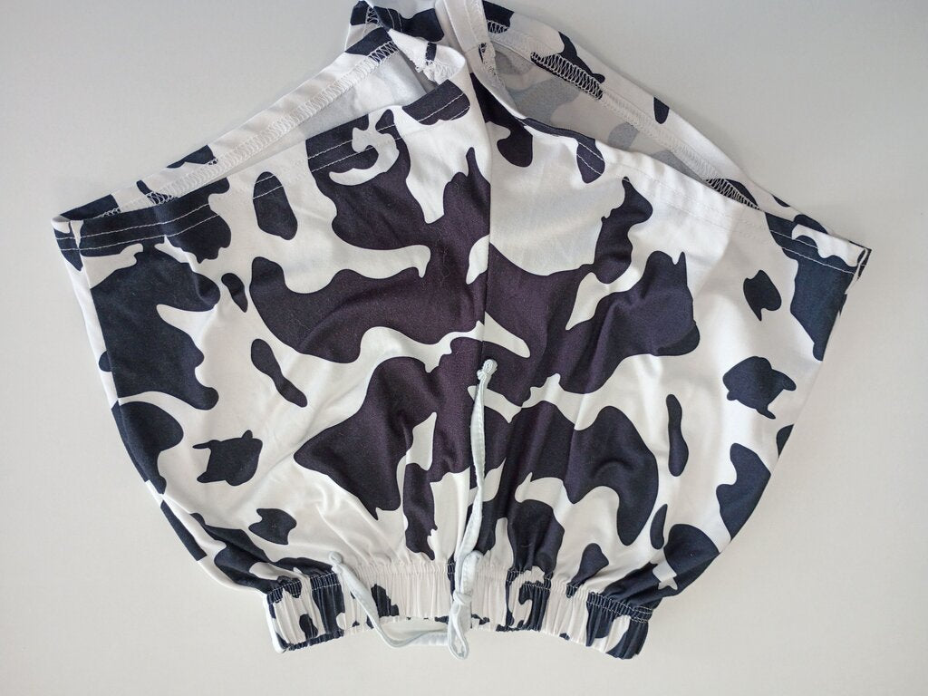 Black and White Cow Print Shorts