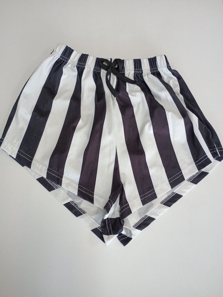 Black and White Striped Shorts