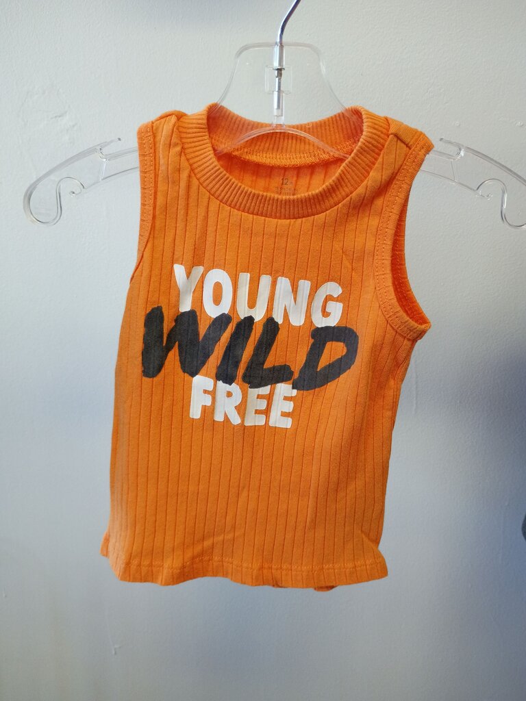 Young Wild Free Orange Tank Top