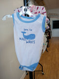 Kyle & Deena Baby Tank Onesie Whale Print