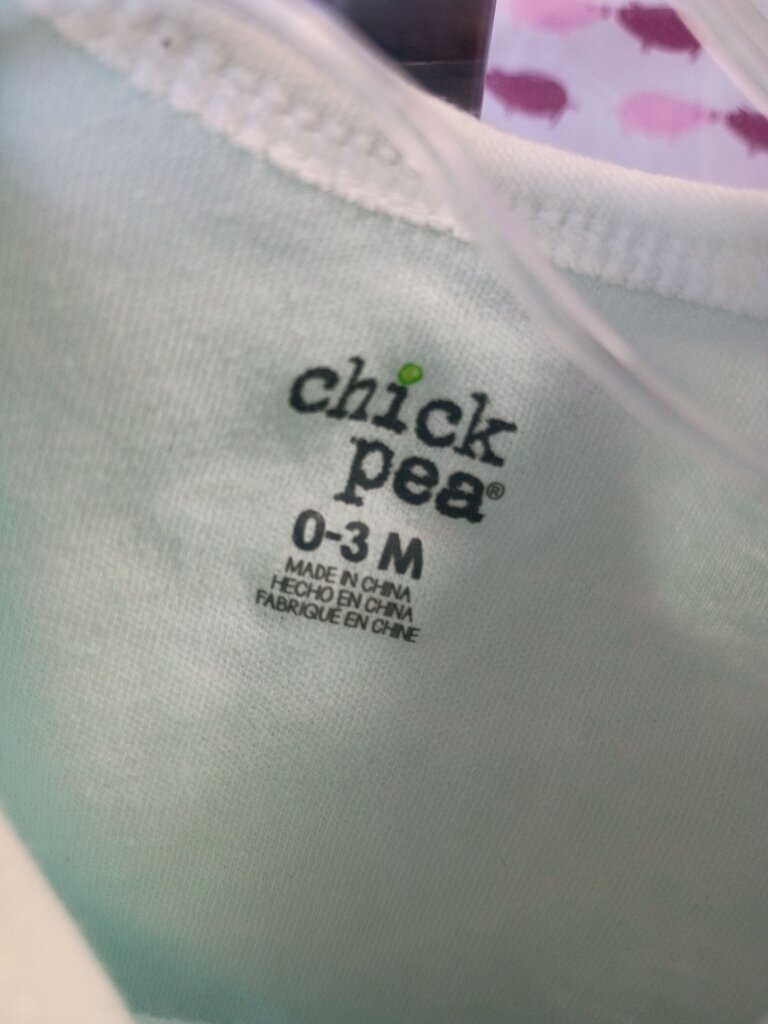Chick Pea Baby Onesie 0-3 Months