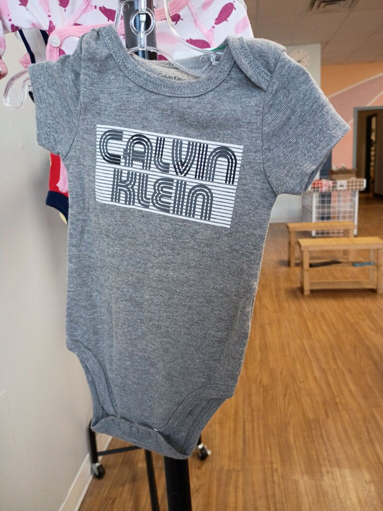 Calvin Klein Gray Baby Onesie