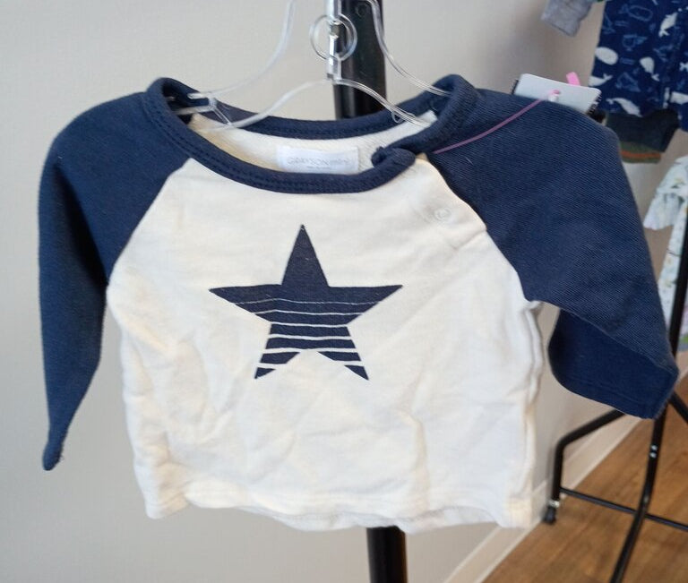 Grayson Mini Star Print Baby Shirt