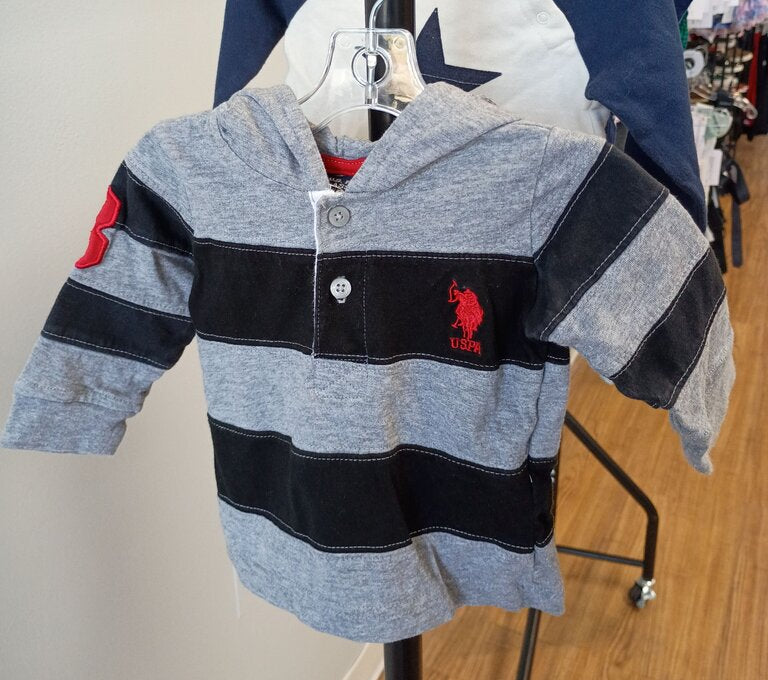 U.S. Polo Assn. Striped Hoodie for Infants