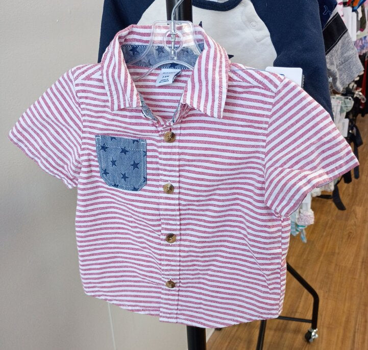 Old Navy Baby Boy's Short Sleeve Striped Shirt