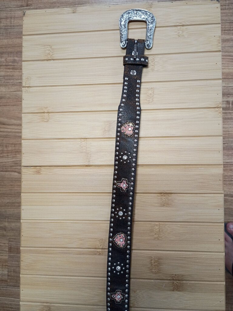 Nocona Boys' Leather Belt with Decorative Studs