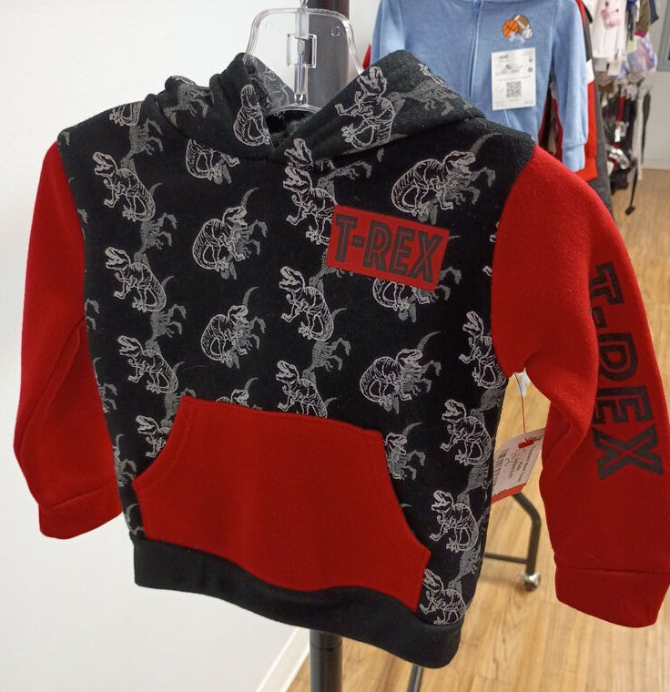 T-Rex Hooded Fleece Sweatshirt for Boys