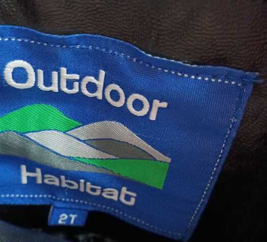 Outdoor Habitat Kids Black Leather Motorcycle Jacket