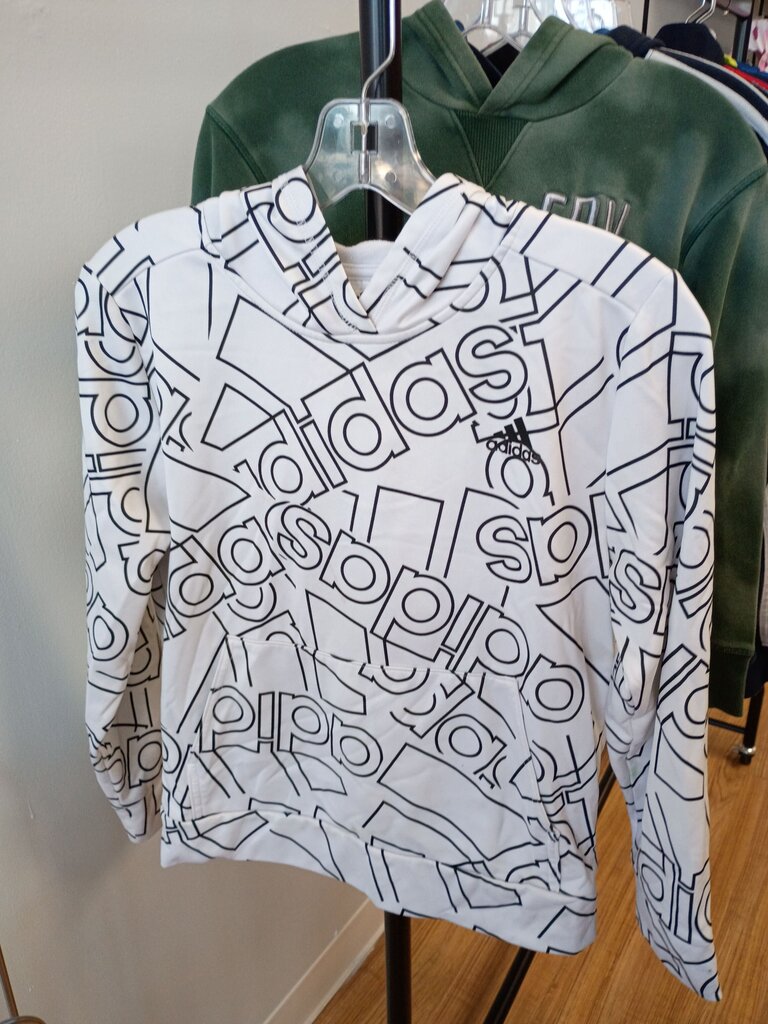 Adidas White Graphic Hoodie