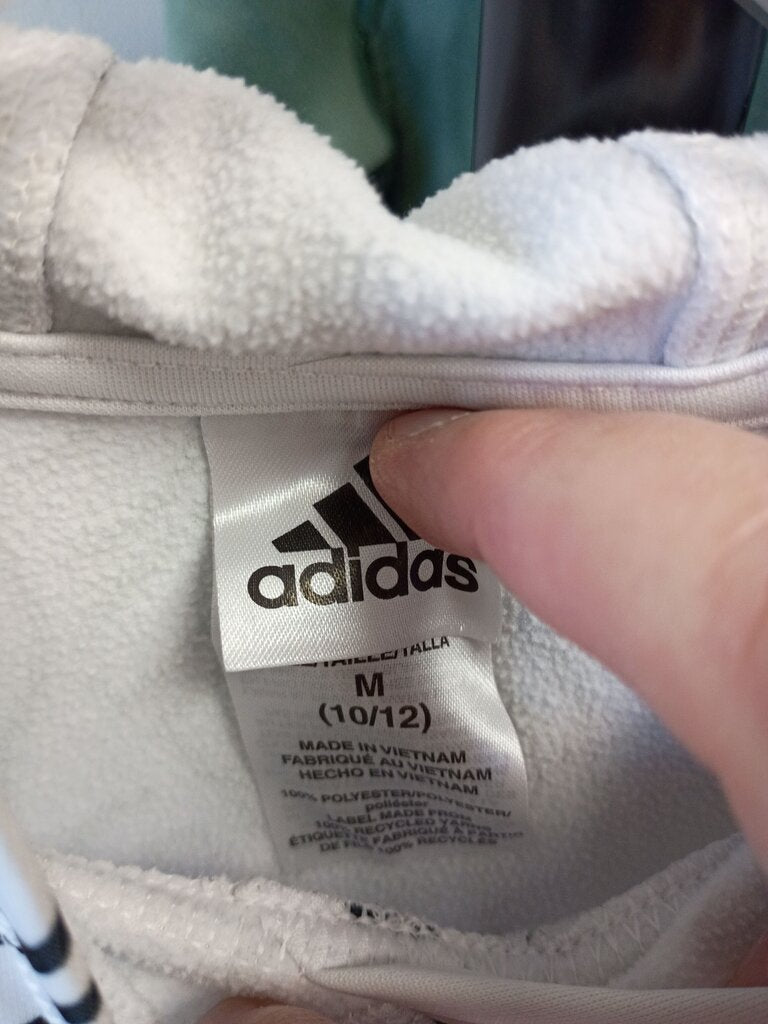 Adidas White Graphic Hoodie
