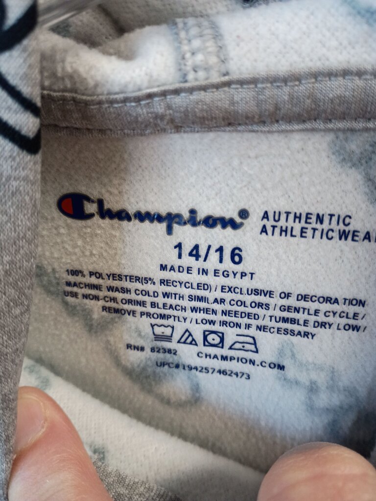 Champion Gray Pullover Hoodie with Logo