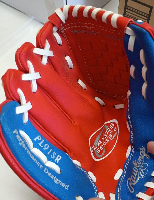 Rawlings Players Series Baseball Glove Red and Blue