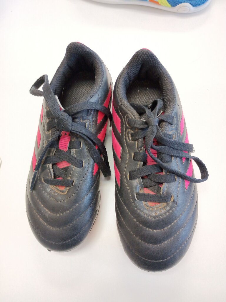 Adidas Kids' Black and Pink Soccer Shoes