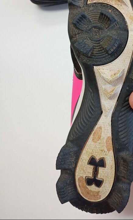 Under Armour Youth Cleats Pink and Black