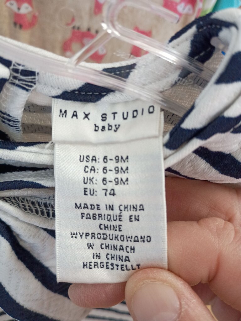 Max Studio Baby Navy and White Striped Dress