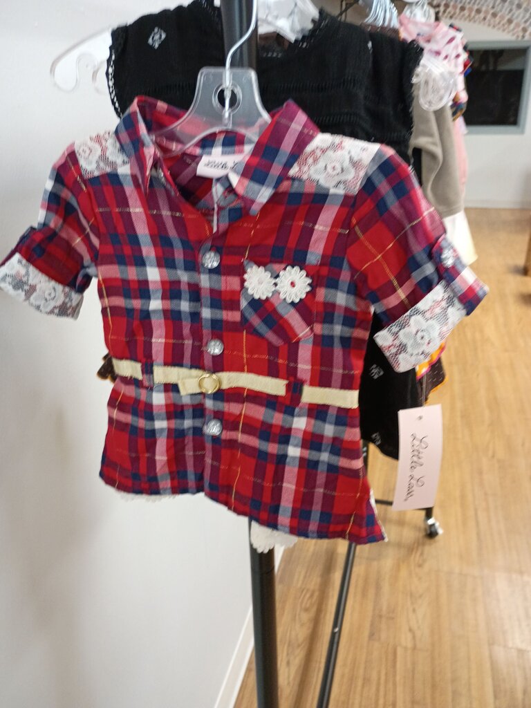 Little Lass Red Plaid Dress