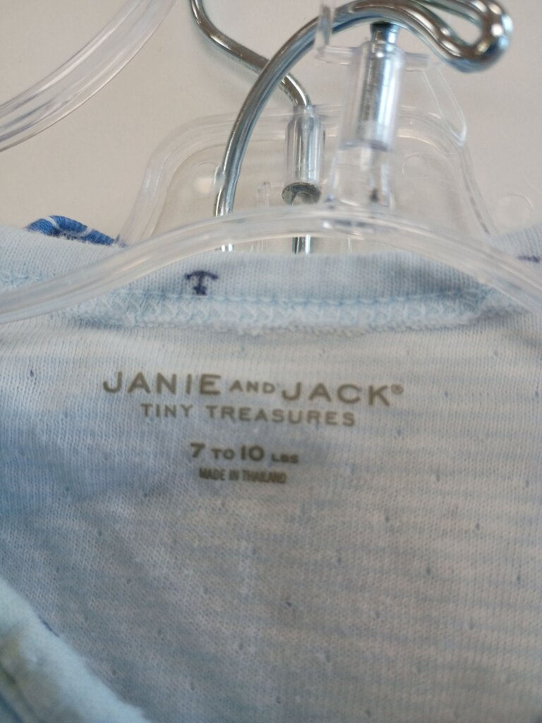 Janie and Jack Tiny Treasures Blue Baby Outfit