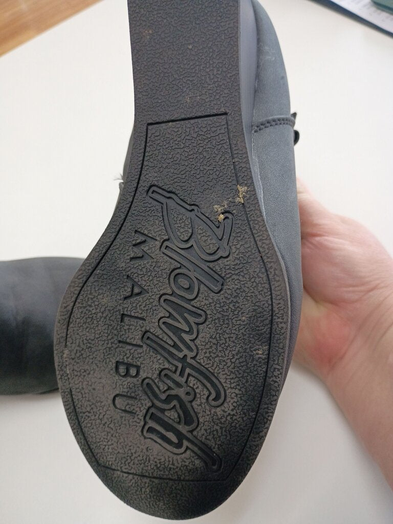 Gray Wedge Ankle Boots
