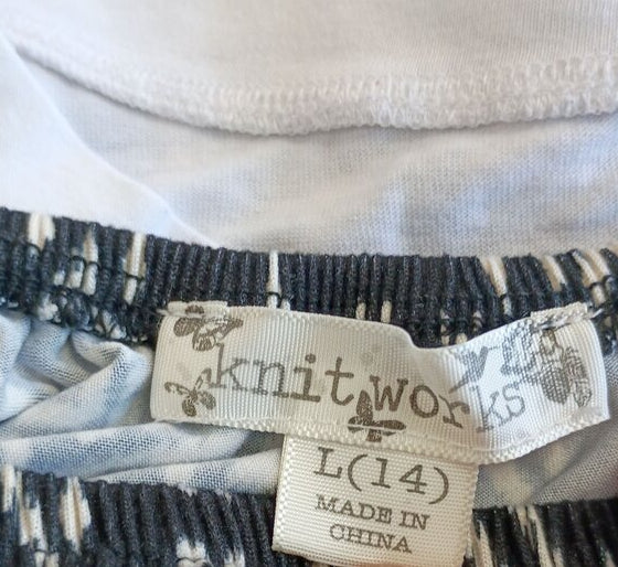 KnitWorks Black and White Patterned Dress