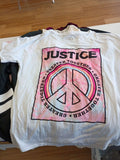 Justice Graphic Tee with Peace Sign