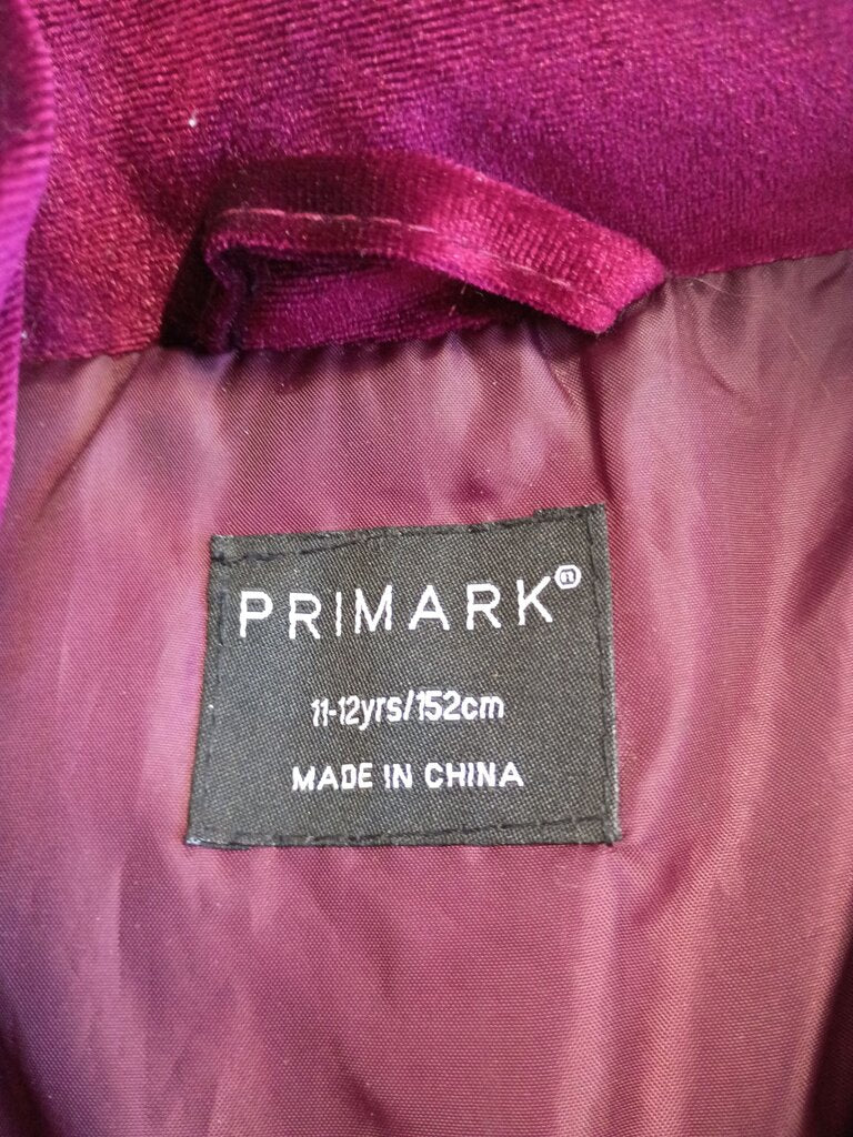 Primark Purple Velvet Puffer Jacket