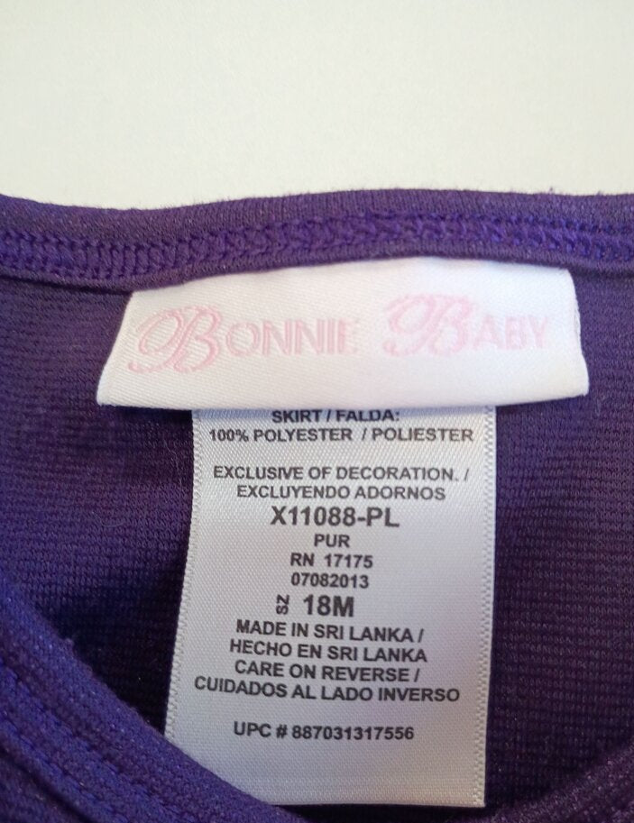 Bonnie Baby Purple Dress with Ruffles and Bows
