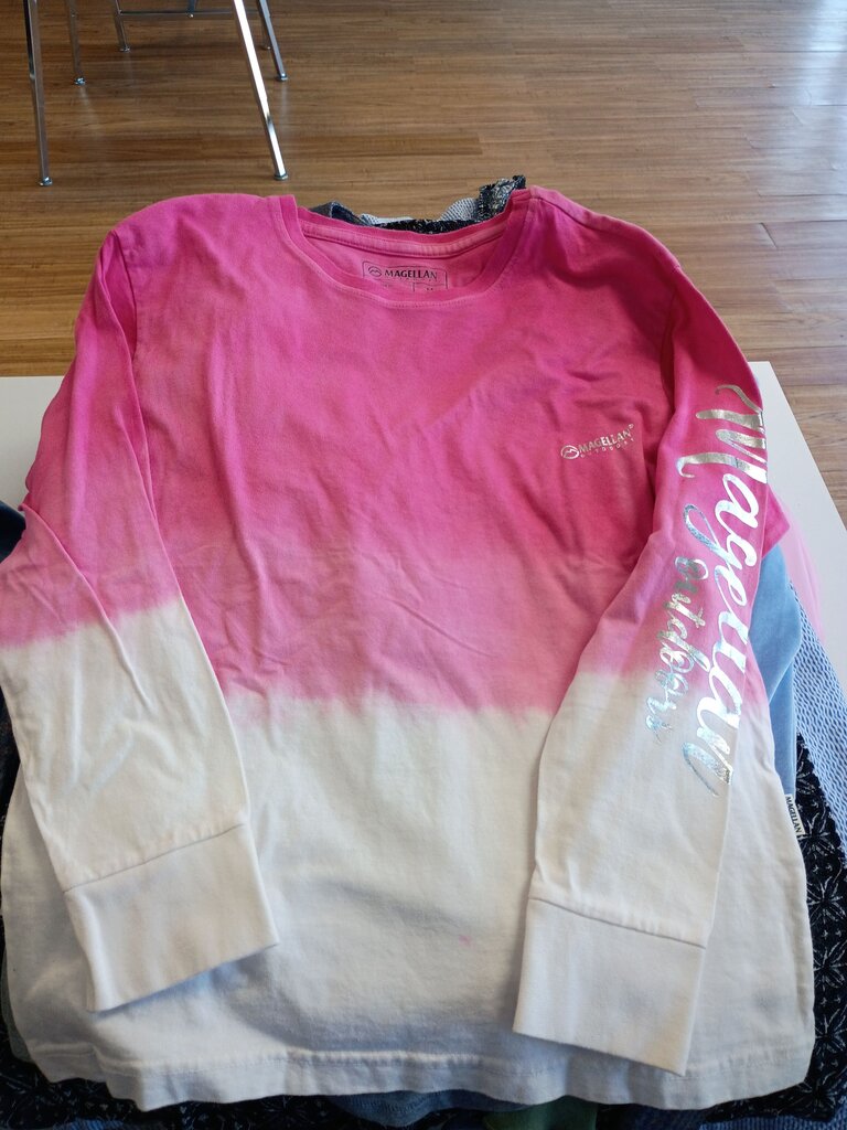 Magellan Outdoors Pink Gradient Long Sleeve Shirt