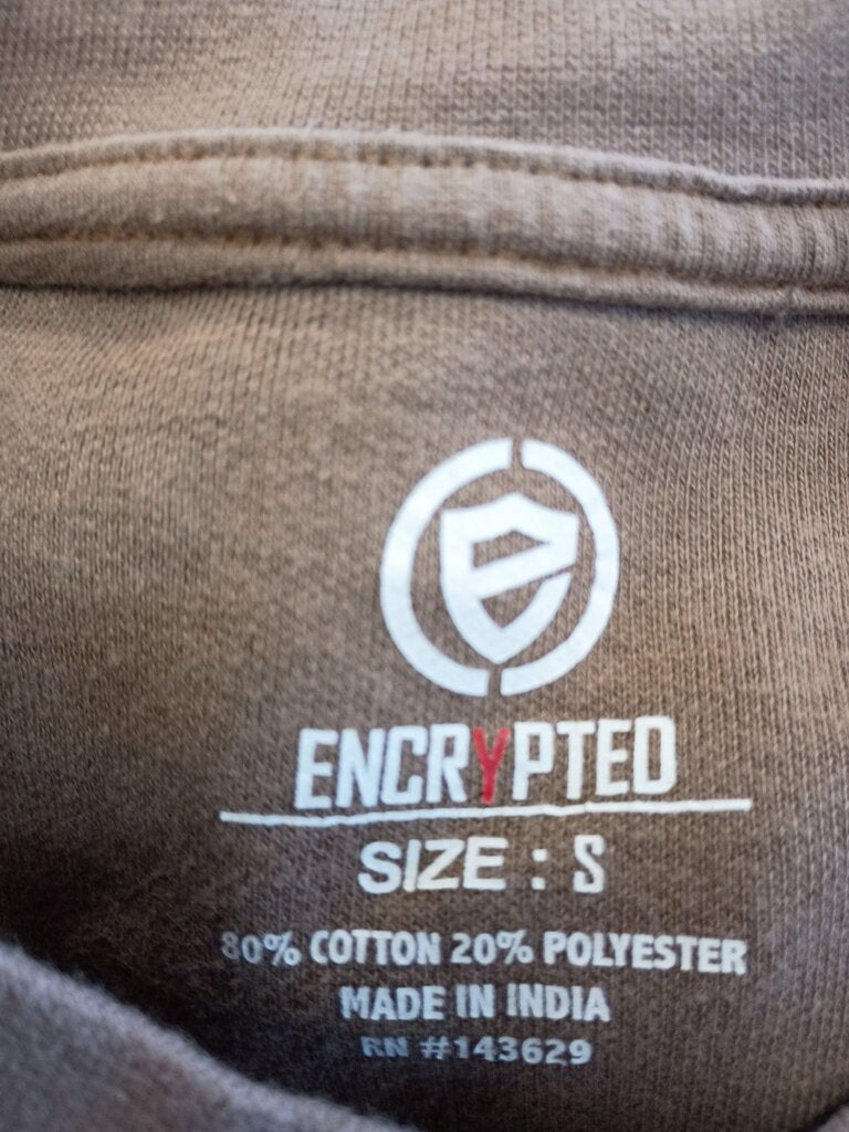 Encrypted Small Brown T-Shirt