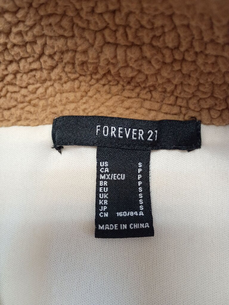 Forever 21 Brown and Cream Fleece Pullover